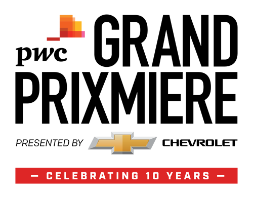 pwc Grand Prixmiere logo celebrating 10 years presented by Chevrolet