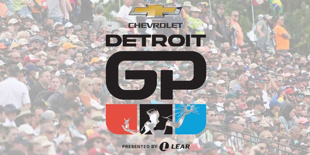 Chevrolet Detroit GP Logo over a photo of fans