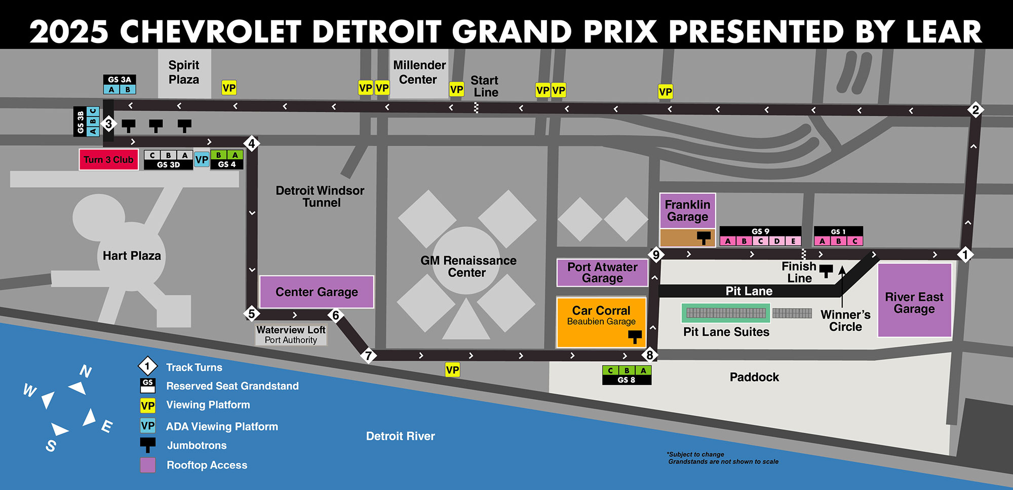 2025 Chevrolet Detroit Grand Prix presented by Lear Price Map