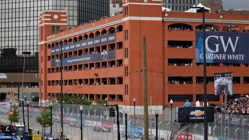 Franklin Garage Tailgating with a view of the track